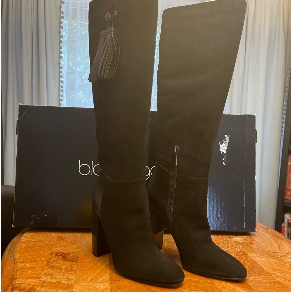 NEW! Aquatalia Evalina Tall Tassel Suede/Leather Boots